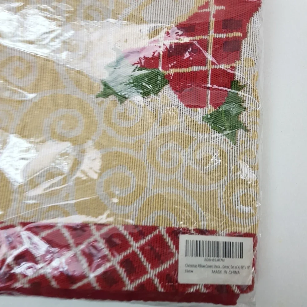Christmas Pillow Covers Square 18''x18'' Cushion Elements Candy‎ Cane